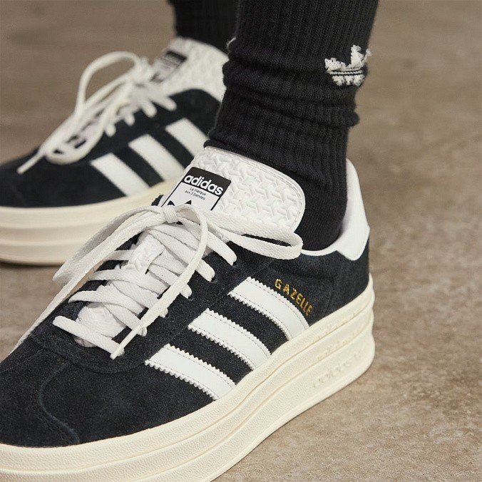 Кроссовки женские adidas Originals Gazelle Bold Core Black/Cloud White/Core White