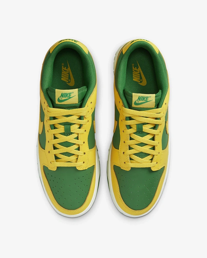 Кроссовки Nike Dunk Low Reverse Brazil Apple Green/Yellow Strike White