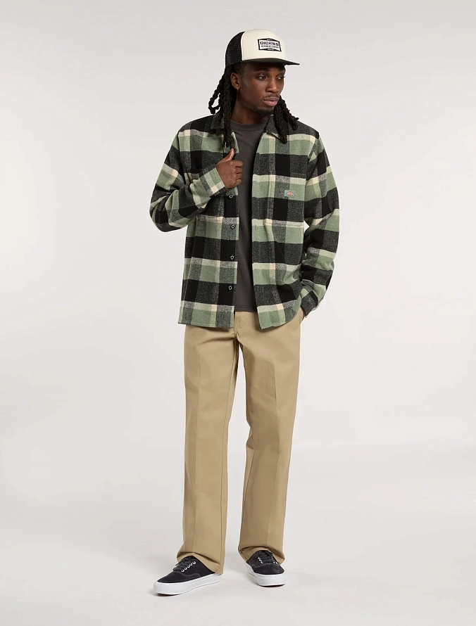 Рубашка Dickies Plaid Coaling Shirt Sea Spray